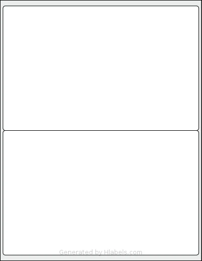 SheetLabels® SL511 template with 2 rectangular 8.25 x 5.25 inch labels per sheet, on Letter-size adhesive blank label sheets.