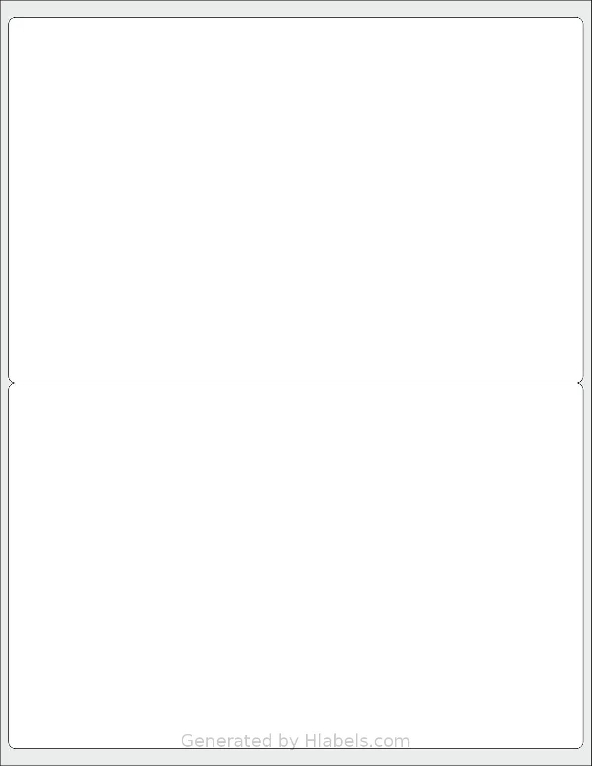 SheetLabels® SL511 template with 2 rectangular 8.25 x 5.25 inch labels per sheet, on Letter-size adhesive blank label sheets.