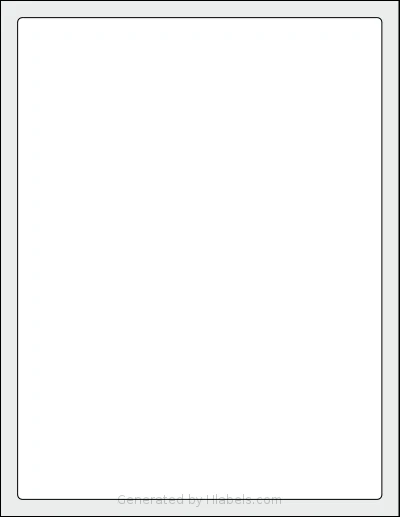 SheetLabels® SL513 template with 1 rectangular 7.75 x 10.25 inch labels per sheet, on Letter-size adhesive blank label sheets.