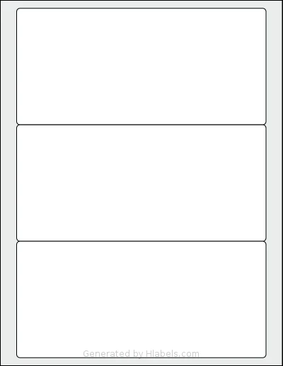 SheetLabels® SL520 template with 3 rectangular 7.5 x 3.5 inch labels per sheet, on Letter-size adhesive blank label sheets.