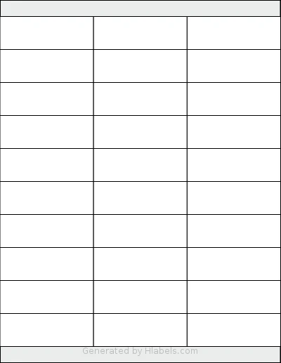 SheetLabels® SL542 template with 30 rectangular 2.833 x 1 inch labels per sheet, on Letter-size adhesive blank label sheets.