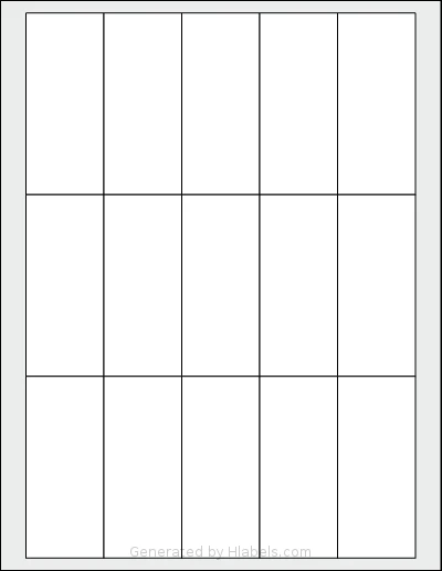 SheetLabels® SL547 template with 15 rectangular 1.5 x 3.5 inch labels per sheet, on Letter-size adhesive blank label sheets.