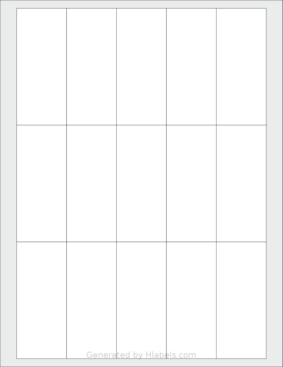 SheetLabels® SL547 template with 15 rectangular 1.5 x 3.5 inch labels per sheet, on Letter-size adhesive blank label sheets.