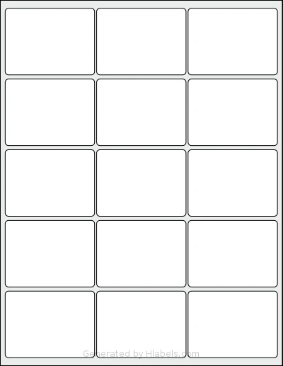 SheetLabels® SL548 template with 15 rectangular 2.688 x 2 inch labels per sheet, on Letter-size adhesive blank label sheets.