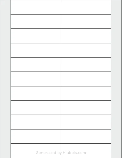 SheetLabels® SL553 Template SheetLabels® SL553 template with 22 rectangular 3.5 x 1 inch labels per sheet, on Letter-size adhesive blank label sheets.