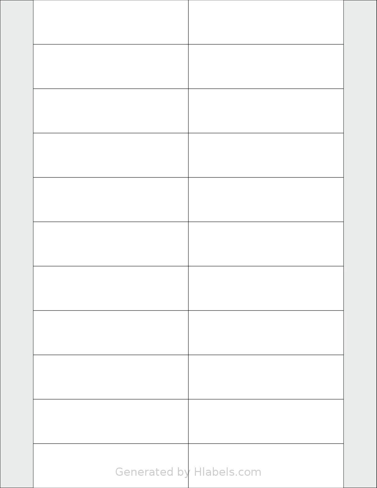 SheetLabels® SL553 template with 22 rectangular 3.5 x 1 inch labels per sheet, on Letter-size adhesive blank label sheets.