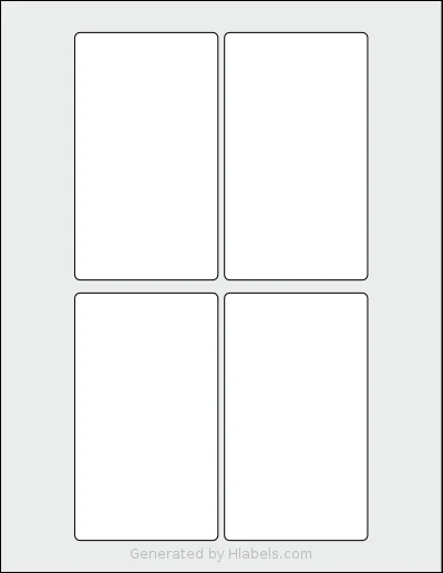 SheetLabels® SL570 template with 4 rectangular 2.75 x 4.75 inch labels per sheet, on Letter-size adhesive blank label sheets.