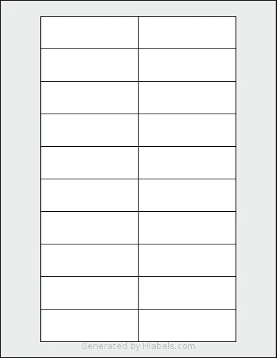 SheetLabels® SL578 Template SheetLabels® SL578 template with 20 rectangular 3 x 1 inch labels per sheet, on Letter-size adhesive blank label sheets.