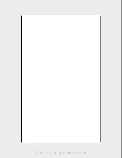 SheetLabels® SL612 template with 1 rectangular 5.5 x 8.9375 inch labels per sheet, on Letter-size adhesive blank label sheets.