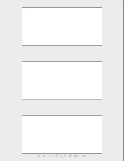 SheetLabels® SL636 template with 3 rectangular 5.5 x 2.625 inch labels per sheet, on Letter-size adhesive blank label sheets.