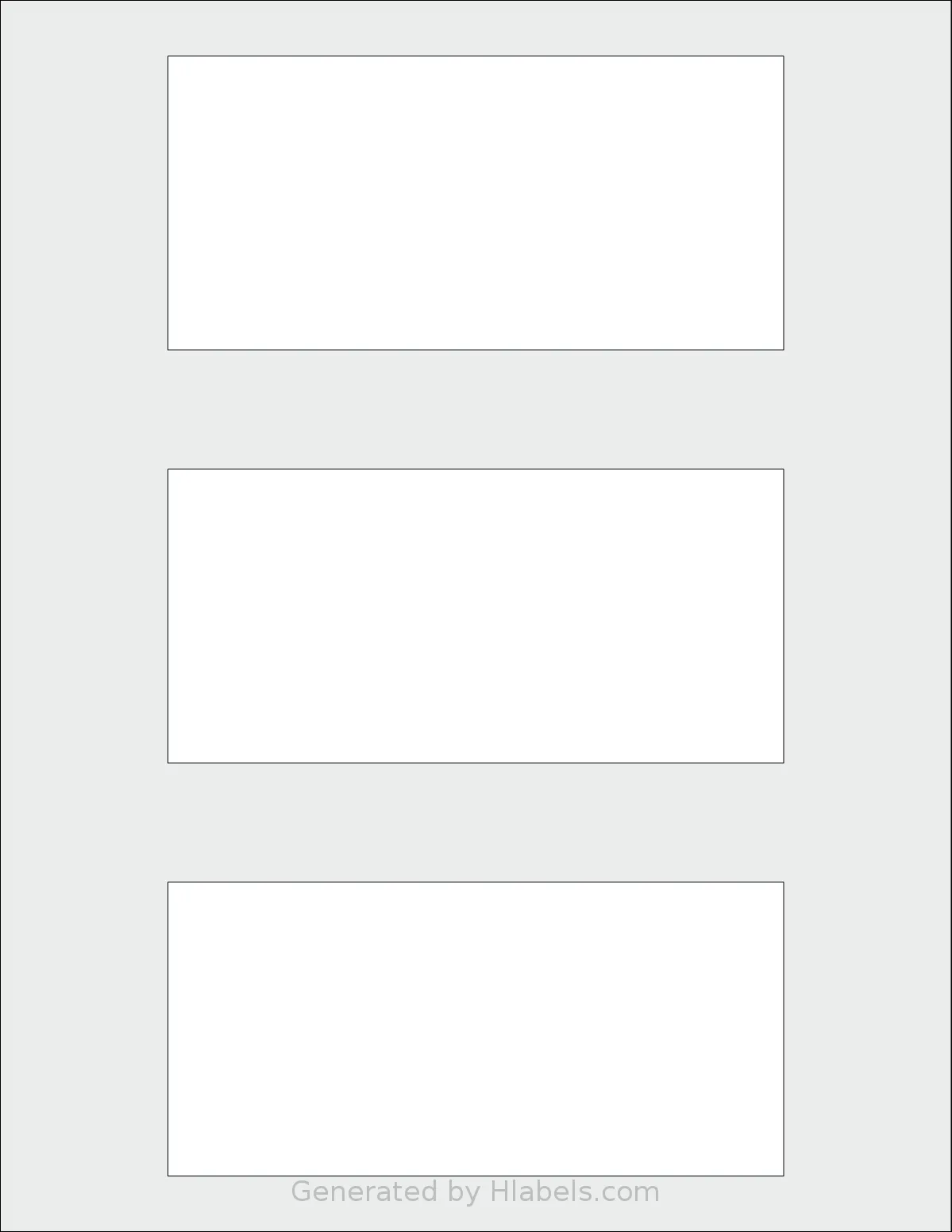 SheetLabels® SL636 template with 3 rectangular 5.5 x 2.625 inch labels per sheet, on Letter-size adhesive blank label sheets.
