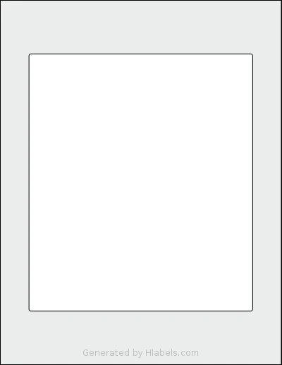 SheetLabels® SL667 template with 1 rectangular 6.75 x 7.75 inch labels per sheet, on Letter-size adhesive blank label sheets.