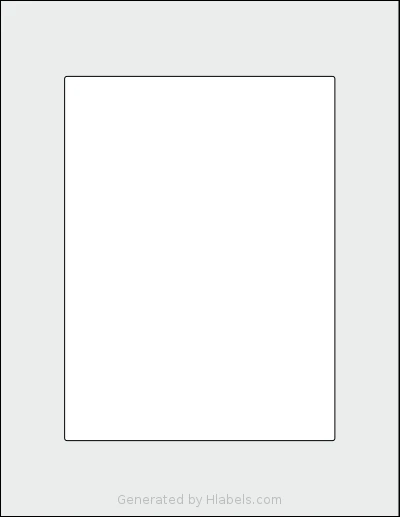 SheetLabels® SL668 template with 1 rectangular 5.75 x 7.75 inch labels per sheet, on Letter-size adhesive blank label sheets.