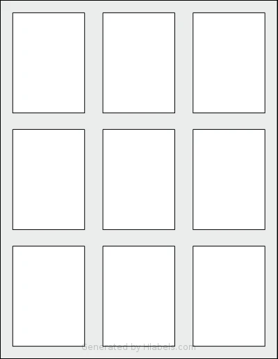 SheetLabels® SL682 Template SheetLabels® SL682 template with 9 rectangular 2.2 x 3.07 inch labels per sheet, on Letter-size adhesive blank label sheets.