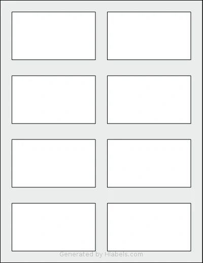 SheetLabels® SL690 template with 8 rectangular 3.5 x 2 inch labels per sheet, on Letter-size adhesive blank label sheets.