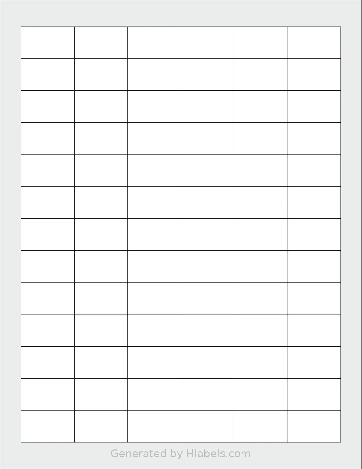 SheetLabels® SL691 template with 78 rectangular 1.25 x 0.75 inch labels per sheet, on Letter-size adhesive blank label sheets.