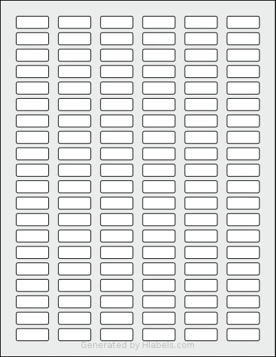 SheetLabels® SL695 Template SheetLabels® SL695 template with 120 rectangular 1 x 0.375 inch labels per sheet, on Letter-size adhesive blank label sheets.