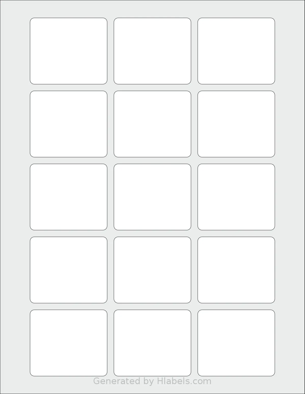 SheetLabels® SL696 template with 15 rectangular 2.15 x 1.85 inch labels per sheet, on Letter-size adhesive blank label sheets.