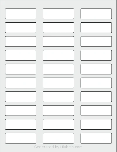 SheetLabels® SL700 Template SheetLabels® SL700 template with 30 rectangular 2.25 x 0.75 inch labels per sheet, on Letter-size adhesive blank label sheets.