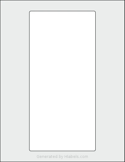 SheetLabels® SL729 template with 1 rectangular 4.5 x 9.5 inch labels per sheet, on Letter-size adhesive blank label sheets.