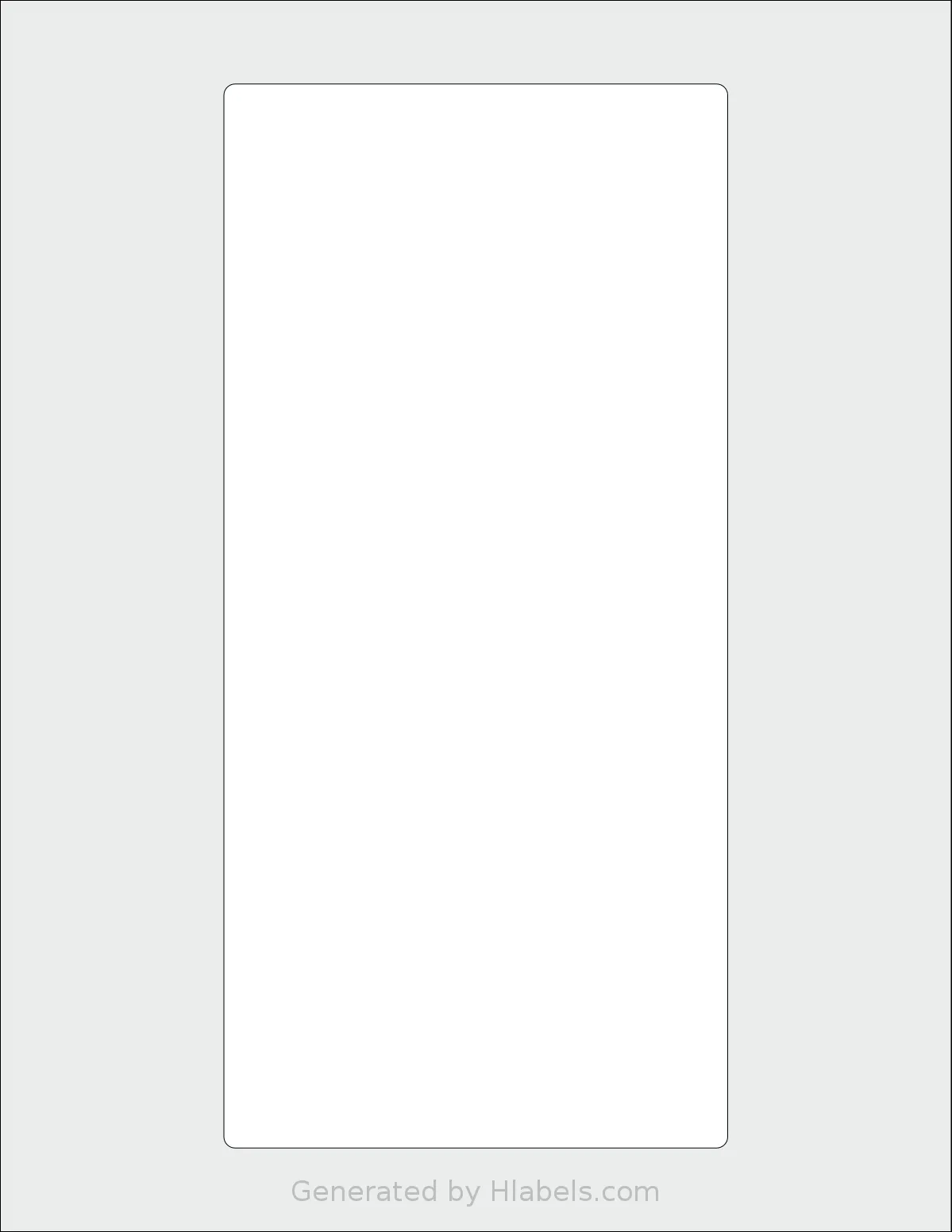 SheetLabels® SL729 template with 1 rectangular 4.5 x 9.5 inch labels per sheet, on Letter-size adhesive blank label sheets.
