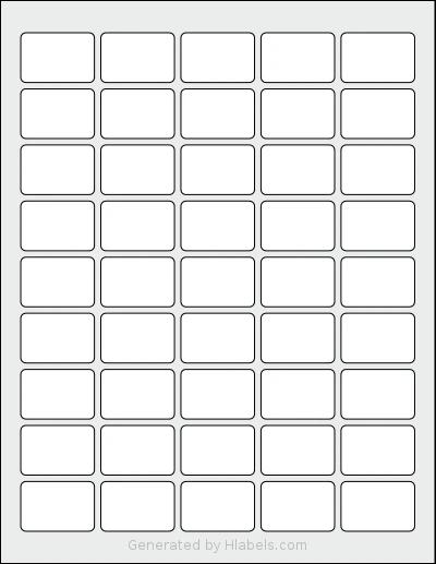 SheetLabels® SL737 template with 45 rectangular 1.438 x 0.969 inch labels per sheet, on Letter-size adhesive blank label sheets.