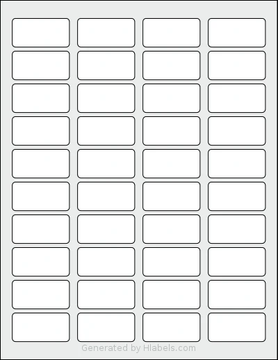 SheetLabels® SL786 template with 40 rectangular 1.75 x 0.875 inch labels per sheet, on Letter-size adhesive blank label sheets.