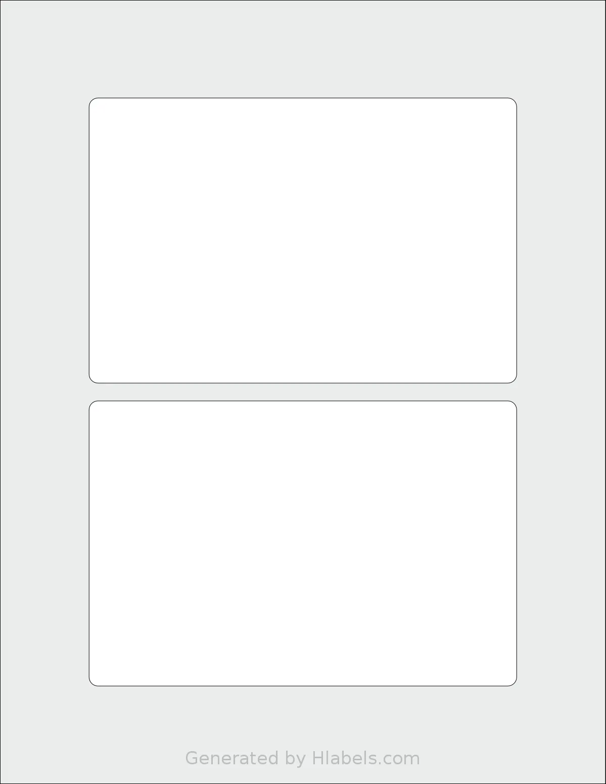 SmithCorona® S106W template with 2 rectangular 6 x 4 inch labels per sheet, on Letter-size adhesive blank label sheets.