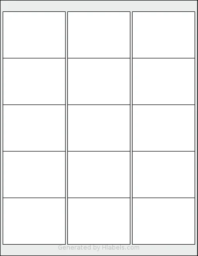 SmithCorona® S116W template with 15 rectangular 2.6875 x 2 inch labels per sheet, on Letter-size adhesive blank label sheets.