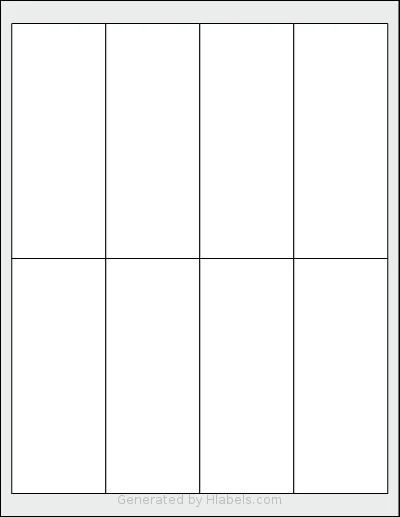 SmithCorona® S193W template with 8 rectangular 2 x 5 inch labels per sheet, on Letter-size adhesive blank label sheets.
