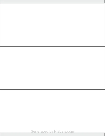 SmithCorona® S200W template with 3 rectangular 8.5 x 3.5 inch labels per sheet, on Letter-size adhesive blank label sheets.