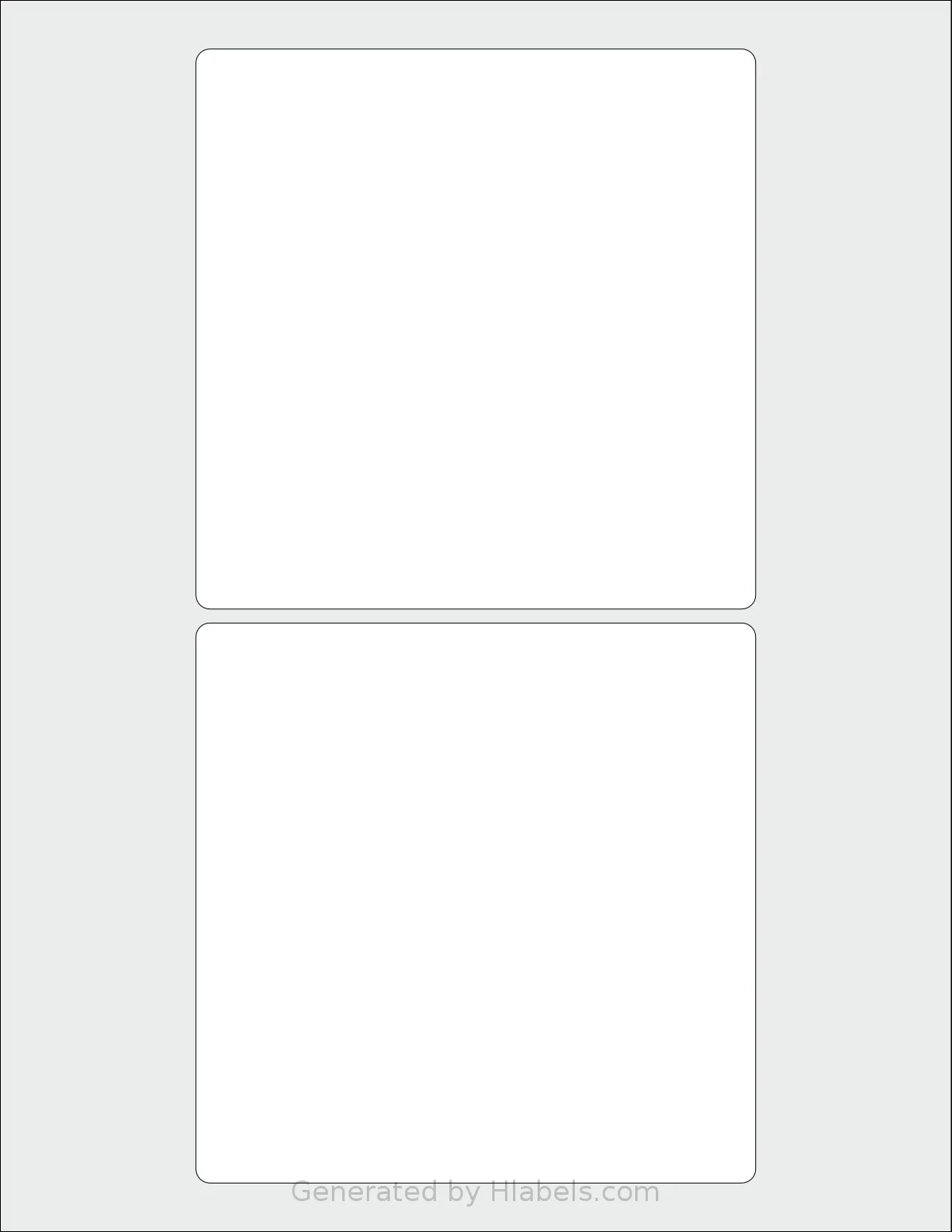 SmithCorona® S206W template with 2 square 5 x 5 inch labels per sheet, on Letter-size adhesive blank label sheets.