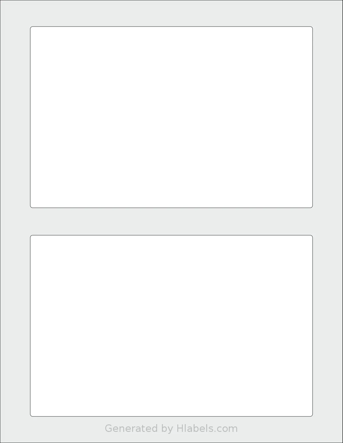 SmithCorona® S28W template with 2 rectangular 7 x 4.5 inch labels per sheet, on Letter-size adhesive blank label sheets.