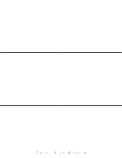 SmithCorona® S290W template with 6 rectangular 4.25 x 3.66 inch labels per sheet, on Letter-size adhesive blank label sheets.