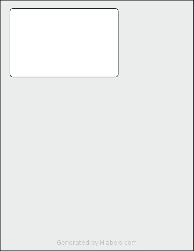 SmithCorona® S310W template with 1 rectangular 4.75 x 3 inch labels per sheet, on Letter-size adhesive blank label sheets.