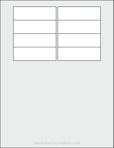 SmithCorona® S365W template with 8 rectangular 3.1875 x 1 inch labels per sheet, on Letter-size adhesive blank label sheets.