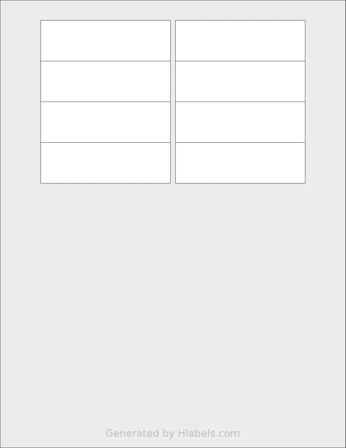 SmithCorona® S365W template with 8 rectangular 3.1875 x 1 inch labels per sheet, on Letter-size adhesive blank label sheets.
