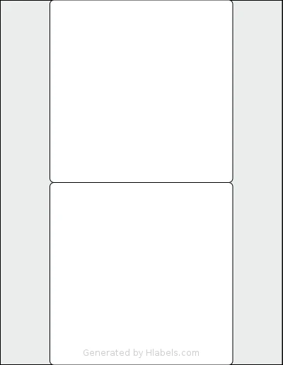 SmithCorona® S41W template with 2 square 5.5 x 5.5 inch labels per sheet, on Letter-size adhesive blank label sheets.