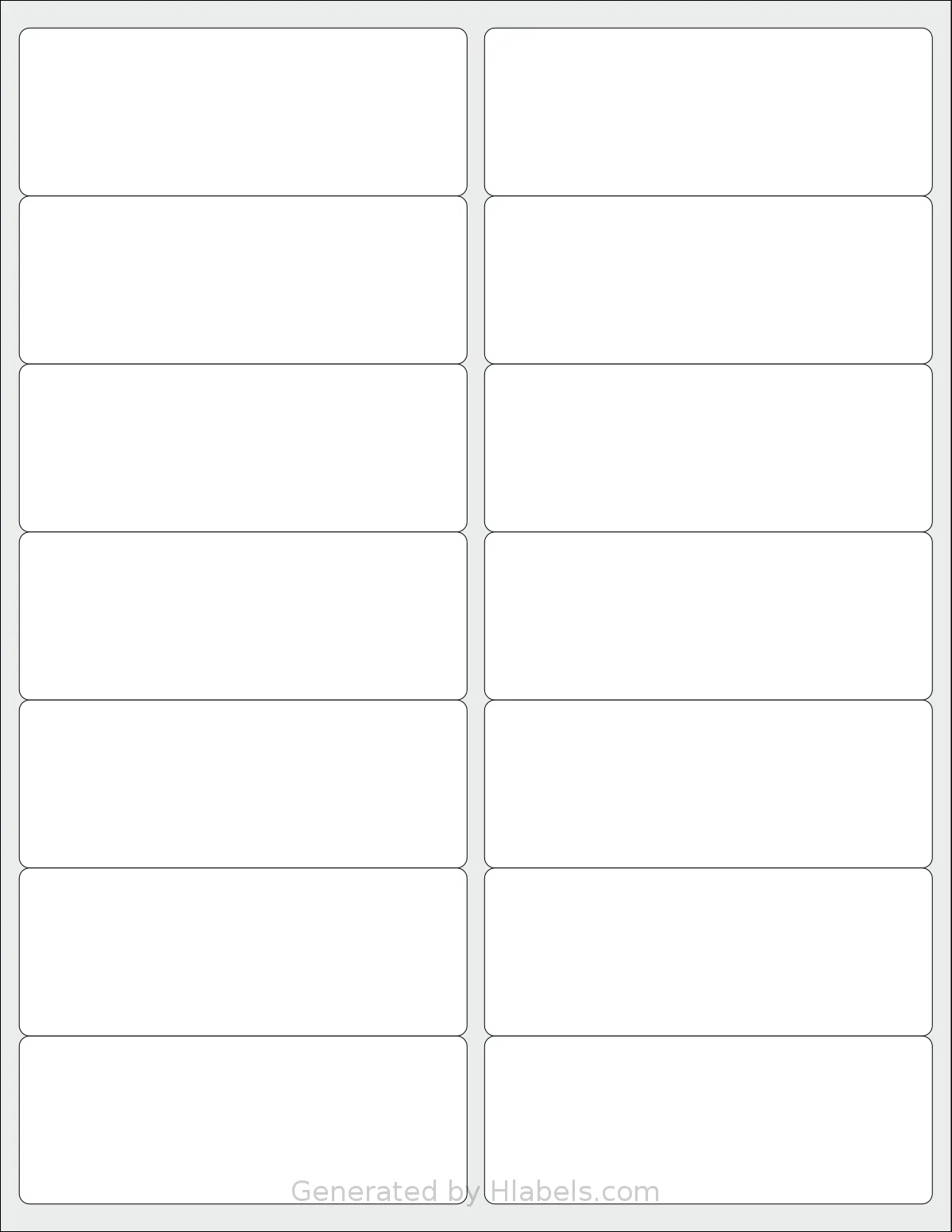 SmithCorona® S420W template with 14 rectangular 4 x 1.5 inch labels per sheet, on Letter-size adhesive blank label sheets.