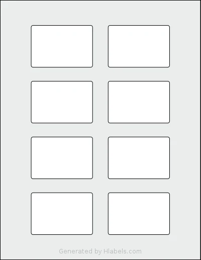 SmithCorona® S430W template with 8 rectangular 2.6 x 1.77 inch labels per sheet, on Letter-size adhesive blank label sheets.