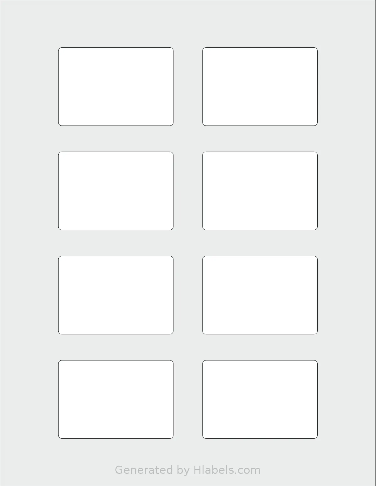 SmithCorona® S430W template with 8 rectangular 2.6 x 1.77 inch labels per sheet, on Letter-size adhesive blank label sheets.