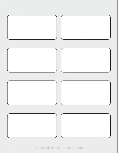 SmithCorona® S440W template with 8 rectangular 3.5625 x 1.75 inch labels per sheet, on Letter-size adhesive blank label sheets.