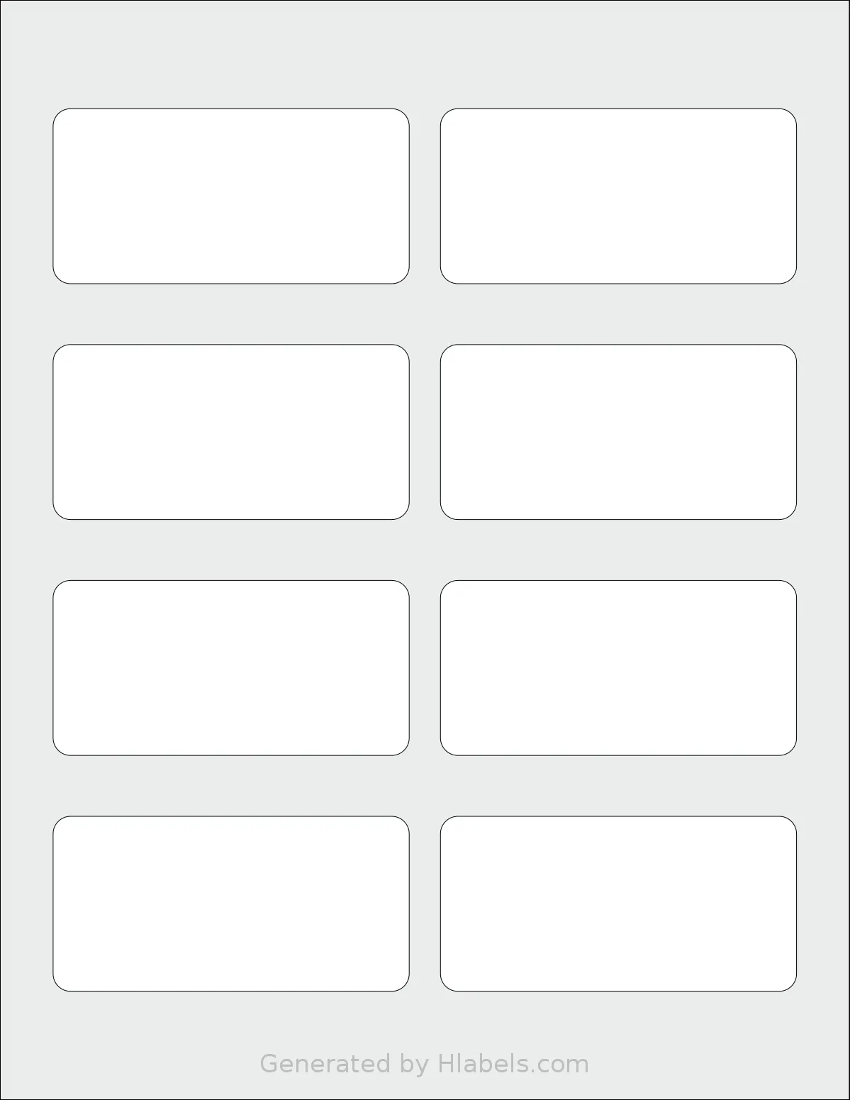 SmithCorona® S440W template with 8 rectangular 3.5625 x 1.75 inch labels per sheet, on Letter-size adhesive blank label sheets.