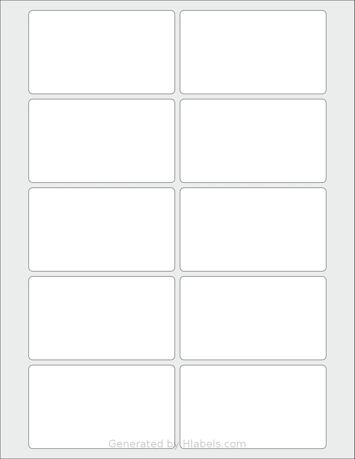 SmithCorona® S44W template with 10 rectangular 3.5 x 2 inch labels per sheet, on Letter-size adhesive blank label sheets.