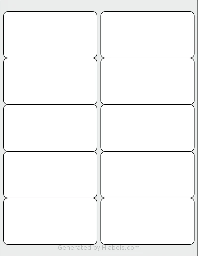 SmithCorona® S45W template with 10 rectangular 4 x 2 inch labels per sheet, on Letter-size adhesive blank label sheets.