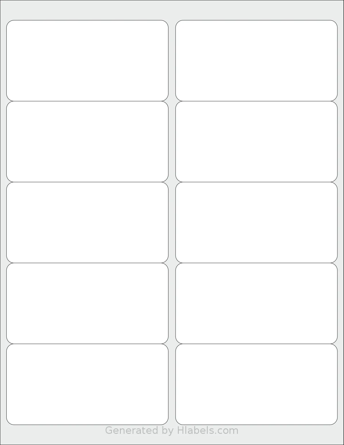 SmithCorona® S45W template with 10 rectangular 4 x 2 inch labels per sheet, on Letter-size adhesive blank label sheets.