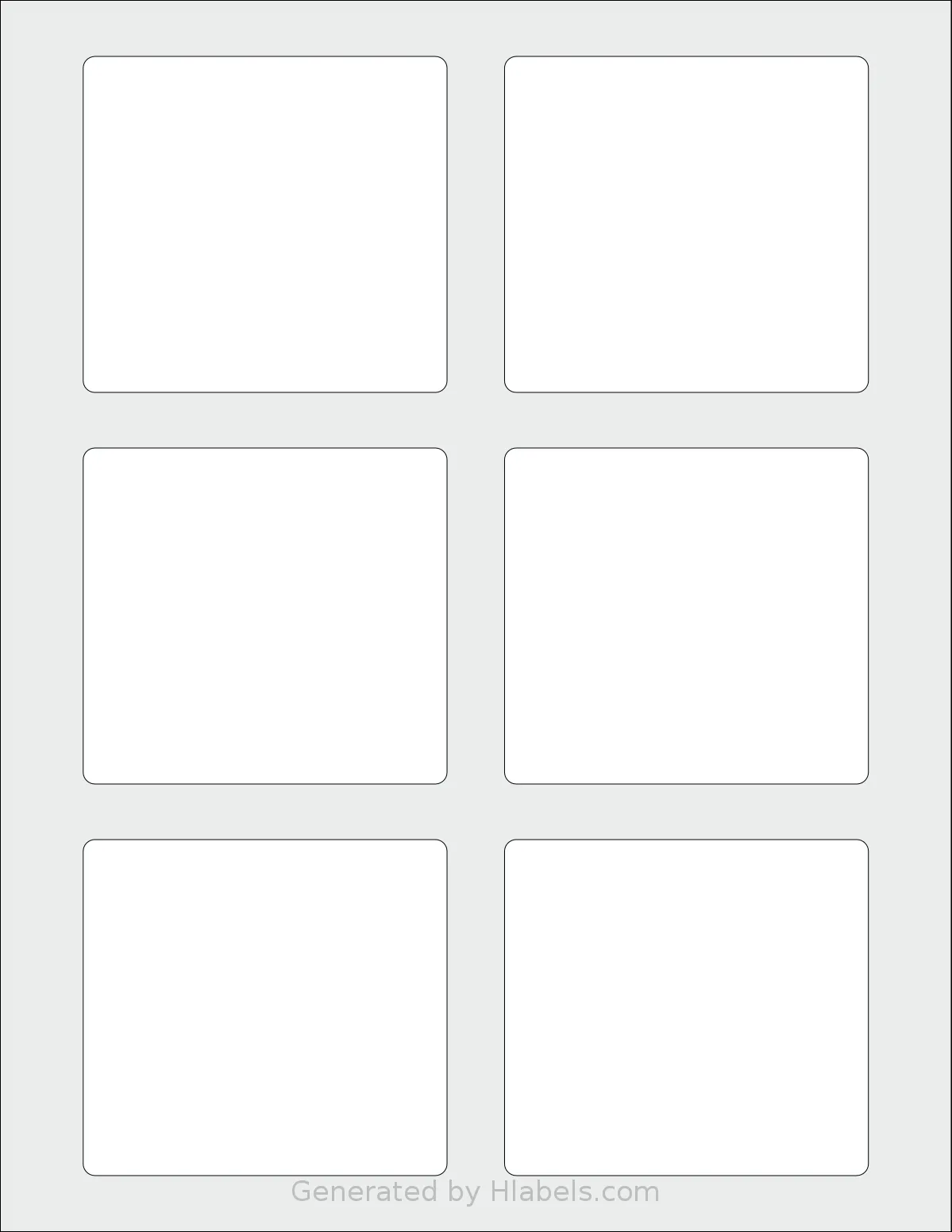 SmithCorona® S460W template with 6 rectangular 3.25 x 3 inch labels per sheet, on Letter-size adhesive blank label sheets.