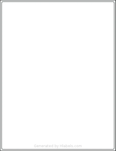 SmithCorona® S485W template with 1 rectangular 8.25 x 10.75 inch labels per sheet, on Letter-size adhesive blank label sheets.