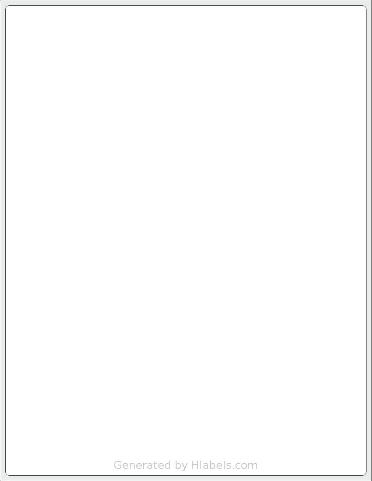 SmithCorona® S485W template with 1 rectangular 8.25 x 10.75 inch labels per sheet, on Letter-size adhesive blank label sheets.
