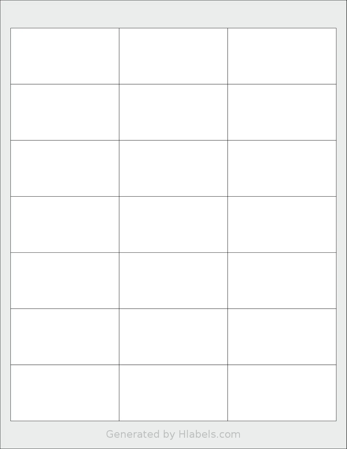 SmithCorona® S565W template with 21 rectangular 2.66 x 1.375 inch labels per sheet, on Letter-size adhesive blank label sheets.